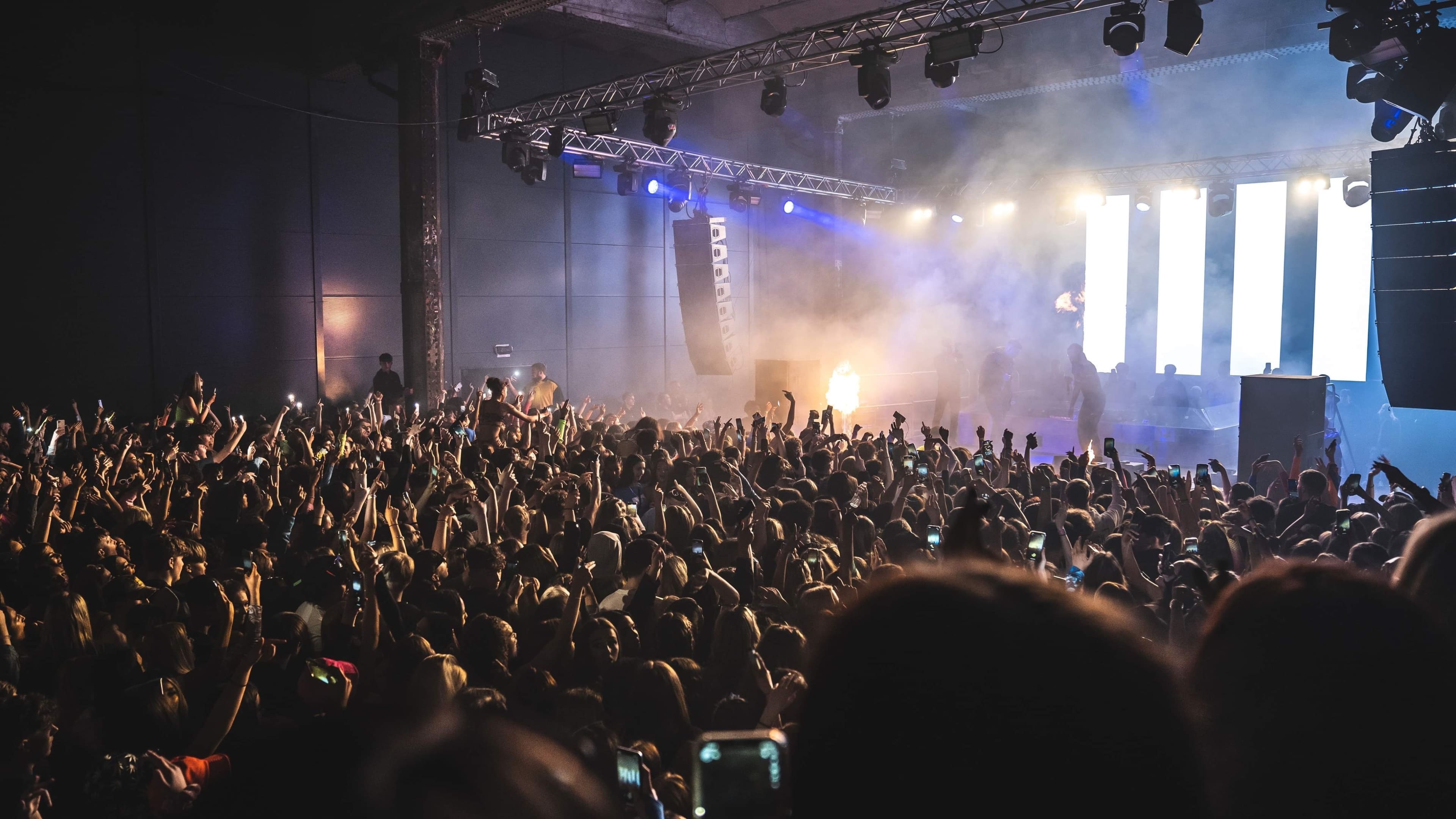 Crowd facing the stage at a Shutdown tour date, 2016