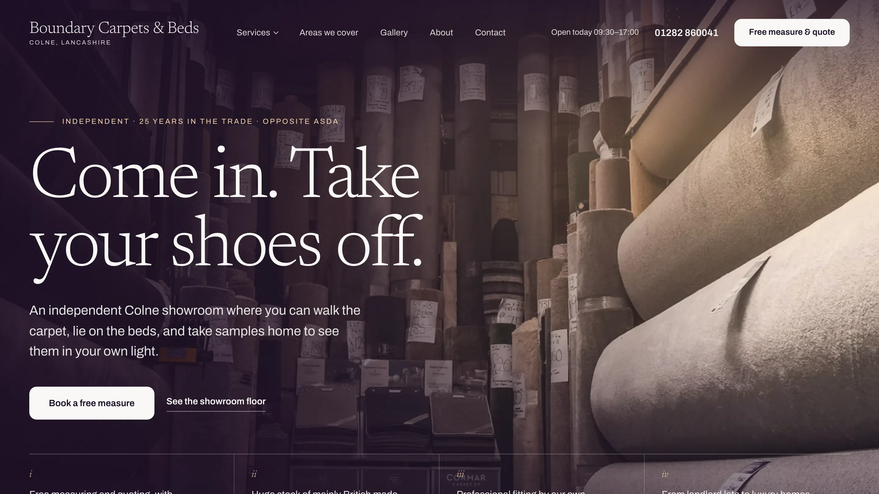 Boundary Carpets and Beds website built by Nimble Dingo, independent carpet and bed showroom in Colne, Lancashire