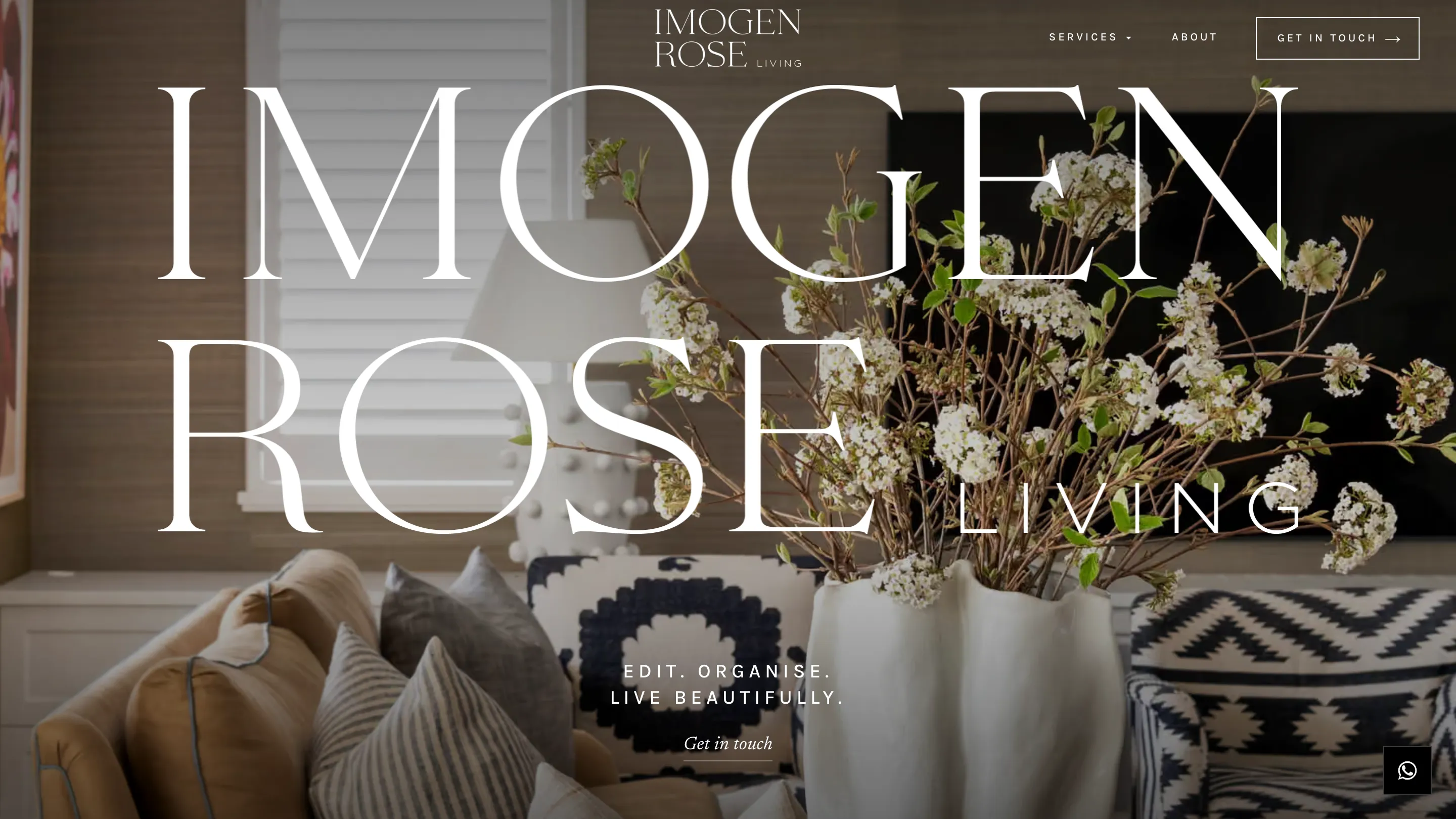 Imogen Rose Living website homepage